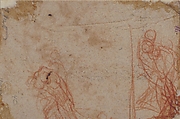 Scene of Martyrdom, Giovanni Angelo Canini (Italian, Rome ca. 1609-17–1666 Rome), Pen and brown ink, brush and gray-brown wash, over red chalk (recto); illegible red chalk notations (verso)
